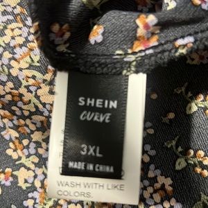 Shein Ruffle off shoulder patch work dress